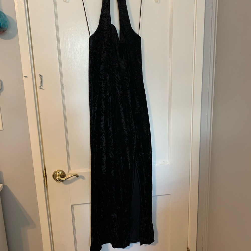 Velvet Black Prom Dress